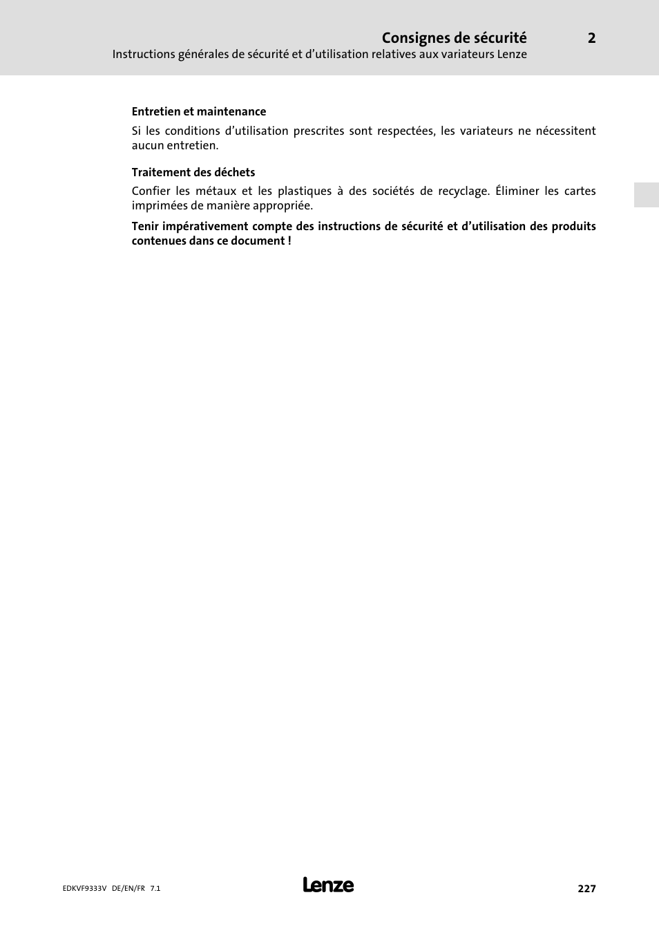 Lenze EVF9333 User Manual | Page 227 / 324