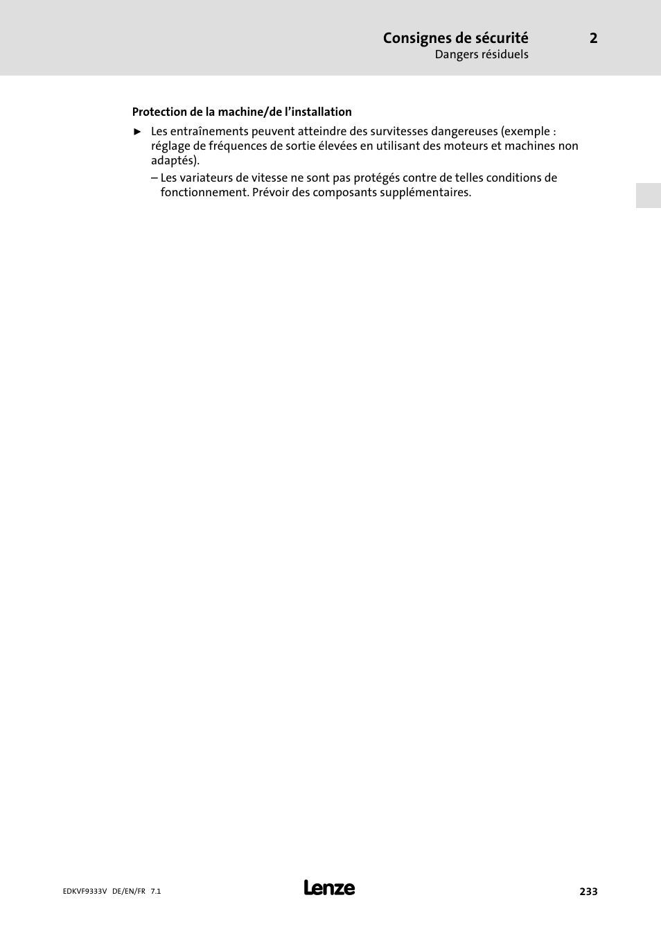 Lenze EVF9333 User Manual | Page 233 / 324