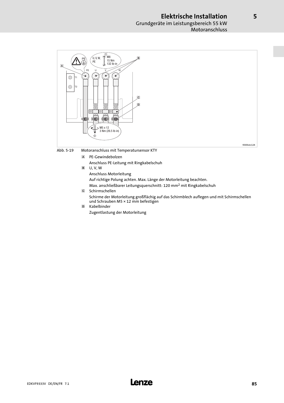 Elektrische installation | Lenze EVF9333 User Manual | Page 85 / 324