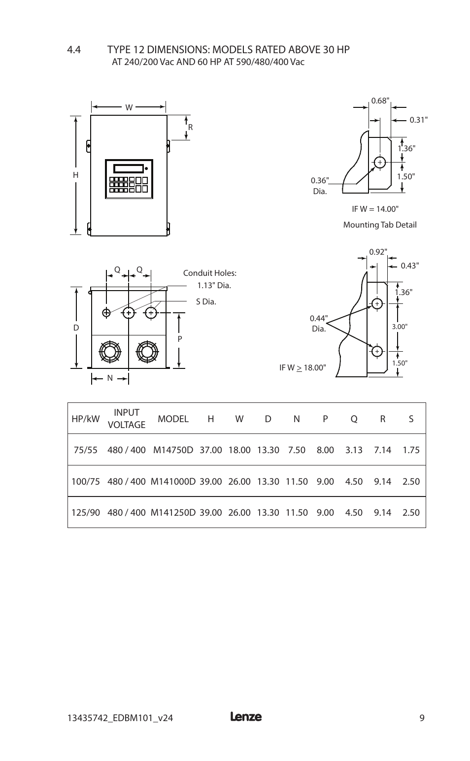 Lenze MC1000 Series User Manual | Page 13 / 84