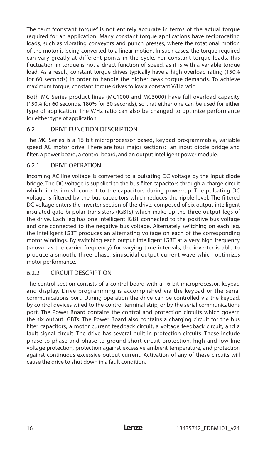 Lenze MC1000 Series User Manual | Page 20 / 84