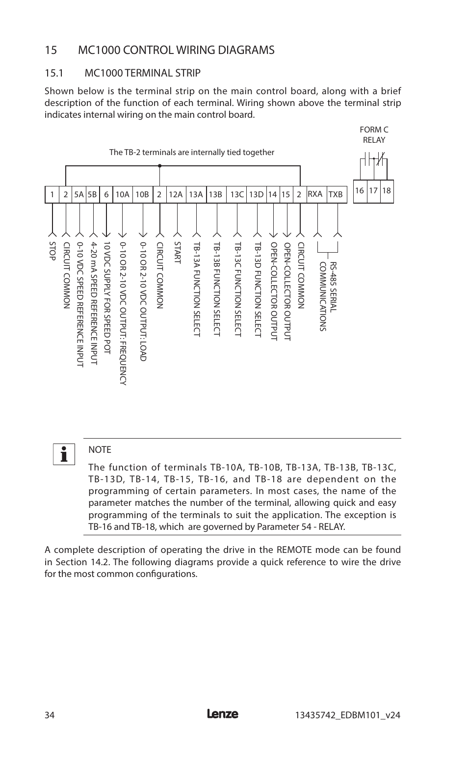 Lenze MC1000 Series User Manual | Page 38 / 84
