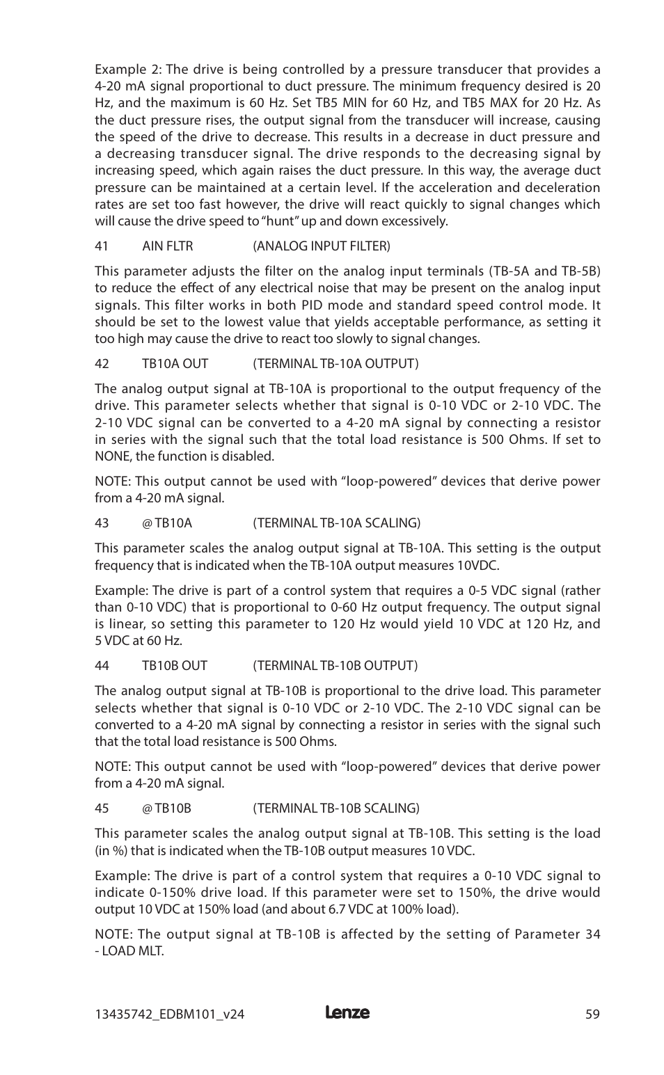 Lenze MC1000 Series User Manual | Page 63 / 84