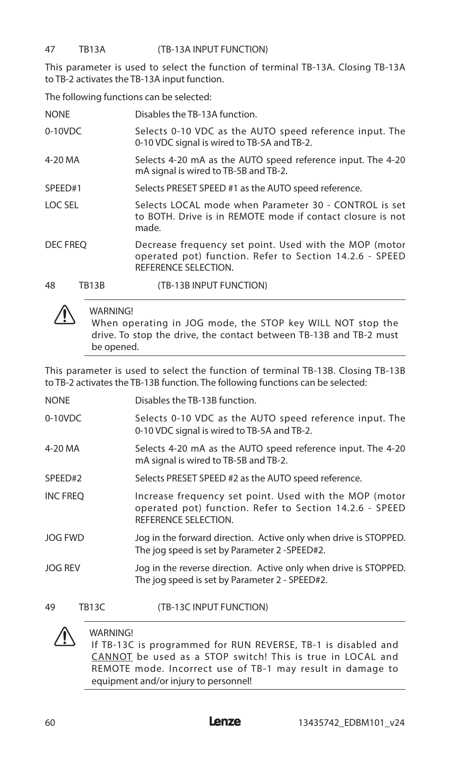 Lenze MC1000 Series User Manual | Page 64 / 84