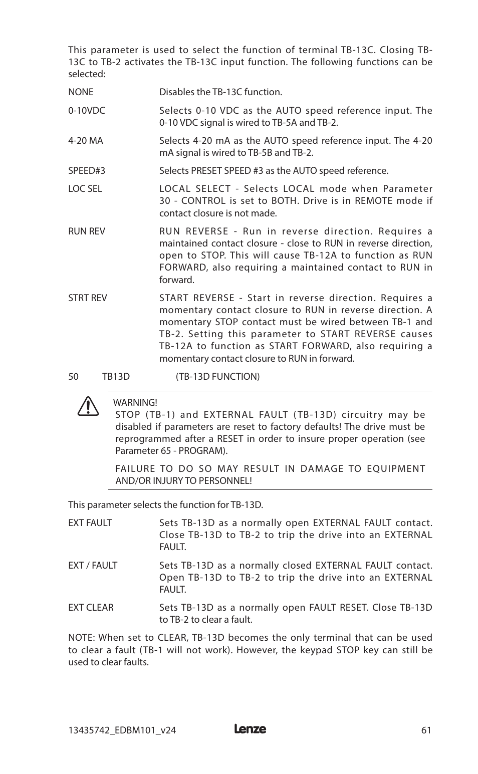 Lenze MC1000 Series User Manual | Page 65 / 84
