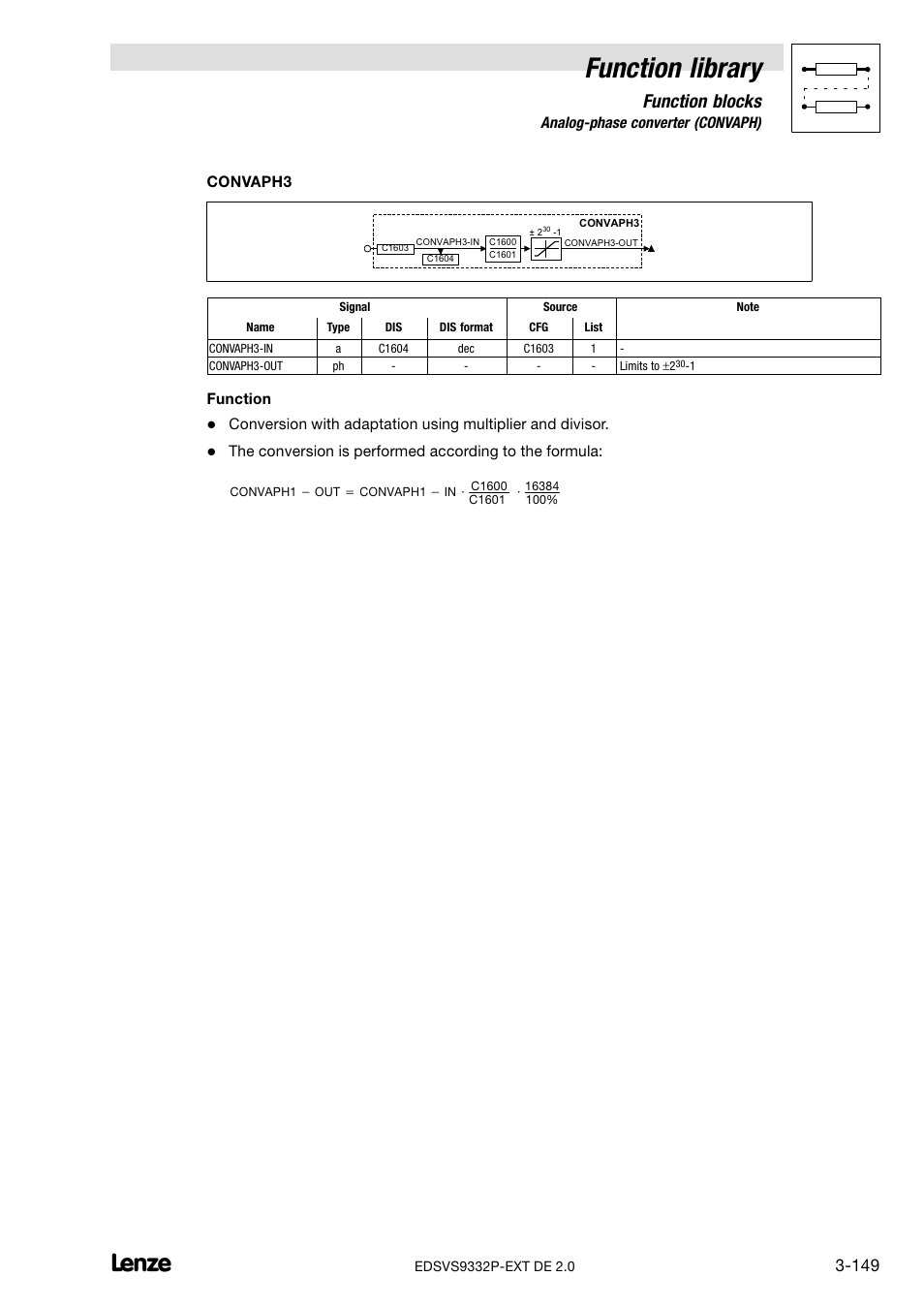 Function library, Function blocks | Lenze EVS9332xP User Manual | Page 177 / 334