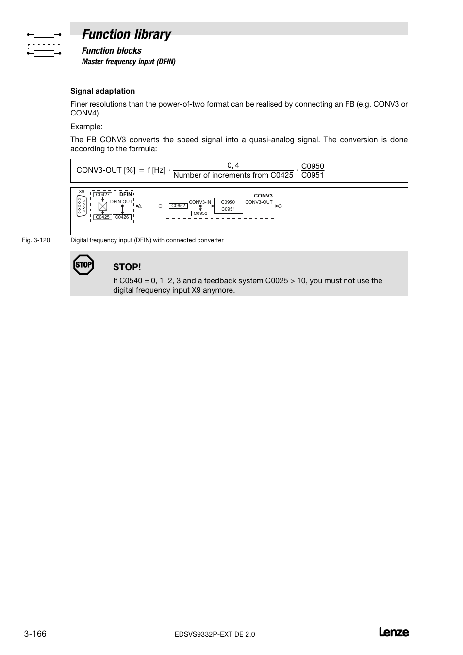 Function library, Function blocks, Stop | Lenze EVS9332xP User Manual | Page 194 / 334