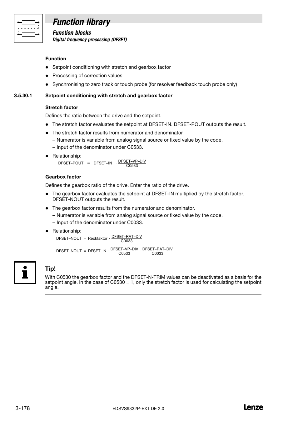 Function library, Function blocks | Lenze EVS9332xP User Manual | Page 206 / 334