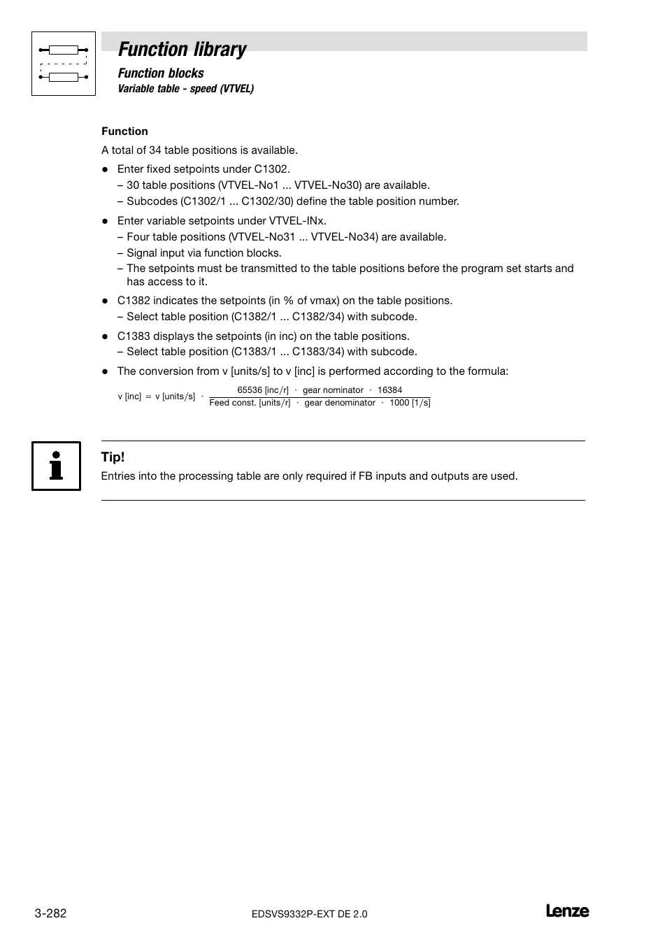 Function library, Function blocks | Lenze EVS9332xP User Manual | Page 310 / 334