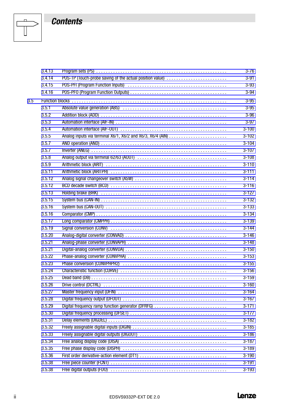 Lenze EVS9332xP User Manual | Page 4 / 334