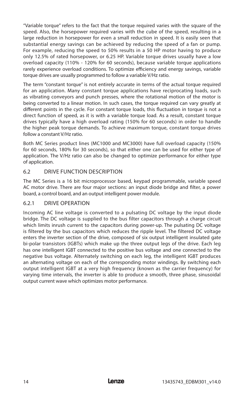 Lenze MC3000 Series User Manual | Page 18 / 84
