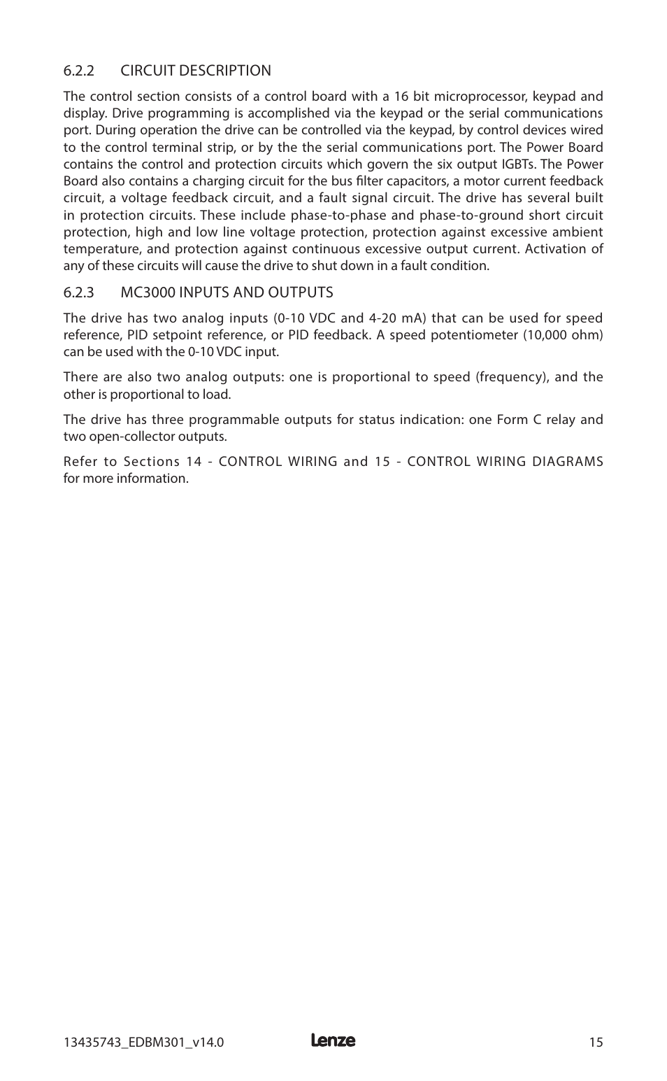 Lenze MC3000 Series User Manual | Page 19 / 84