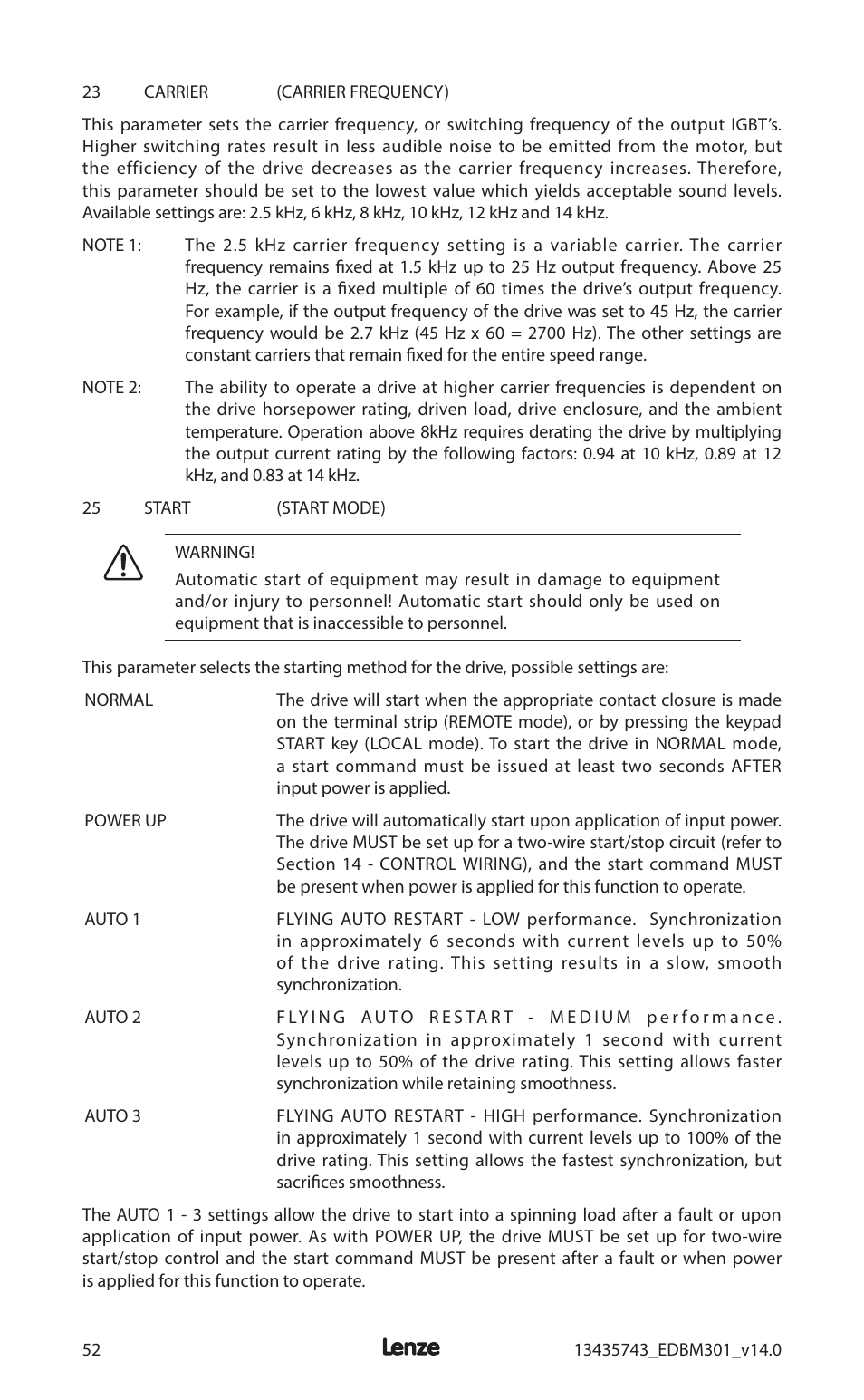 Lenze MC3000 Series User Manual | Page 56 / 84