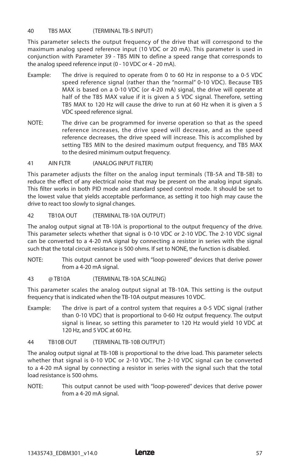 Lenze MC3000 Series User Manual | Page 61 / 84
