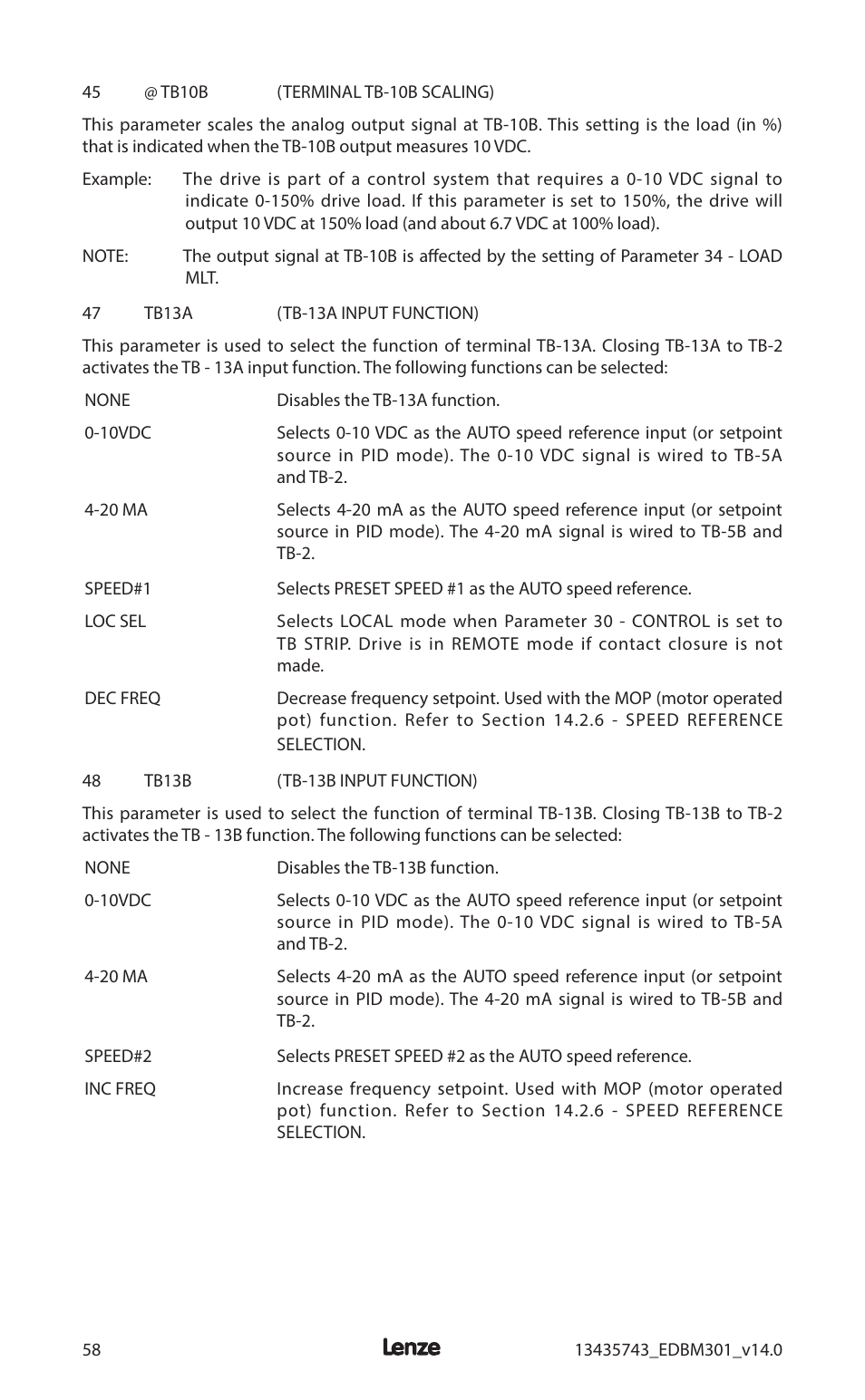 Lenze MC3000 Series User Manual | Page 62 / 84