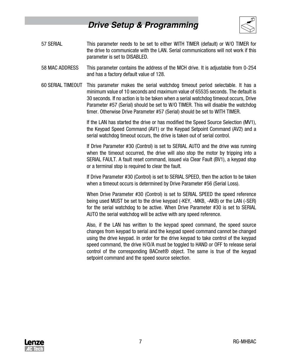 Drive setup & programming | Lenze MCH Series Drives User Manual | Page 10 / 17