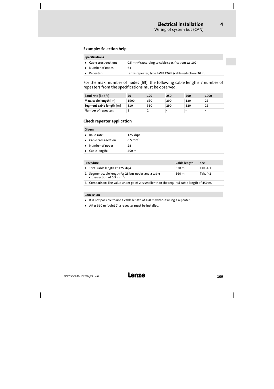 Electrical installation | Lenze ECSDExxx User Manual | Page 109 / 170