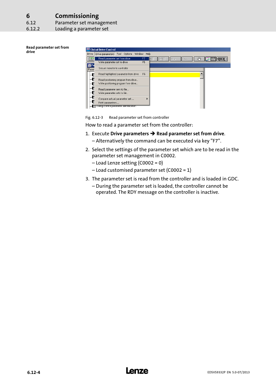 Commissioning | Lenze EVS9332xP User Manual | Page 216 / 445