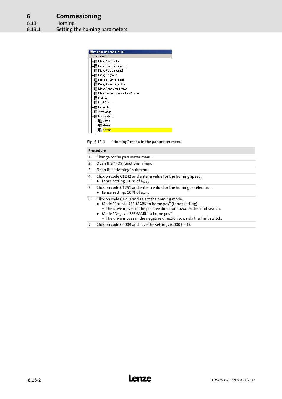 Commissioning | Lenze EVS9332xP User Manual | Page 218 / 445