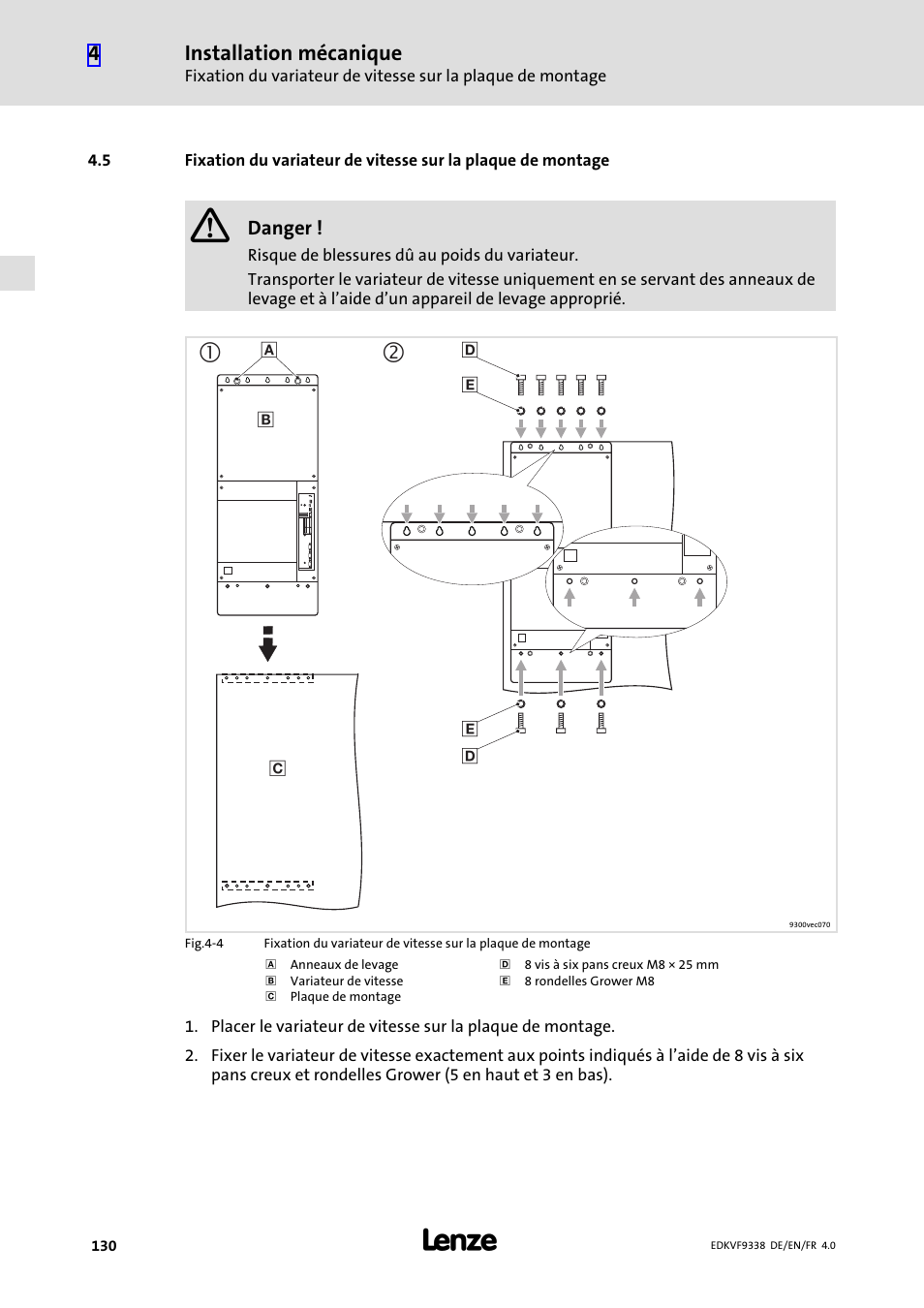 Lenze EVF9338 User Manual | Page 130 / 158