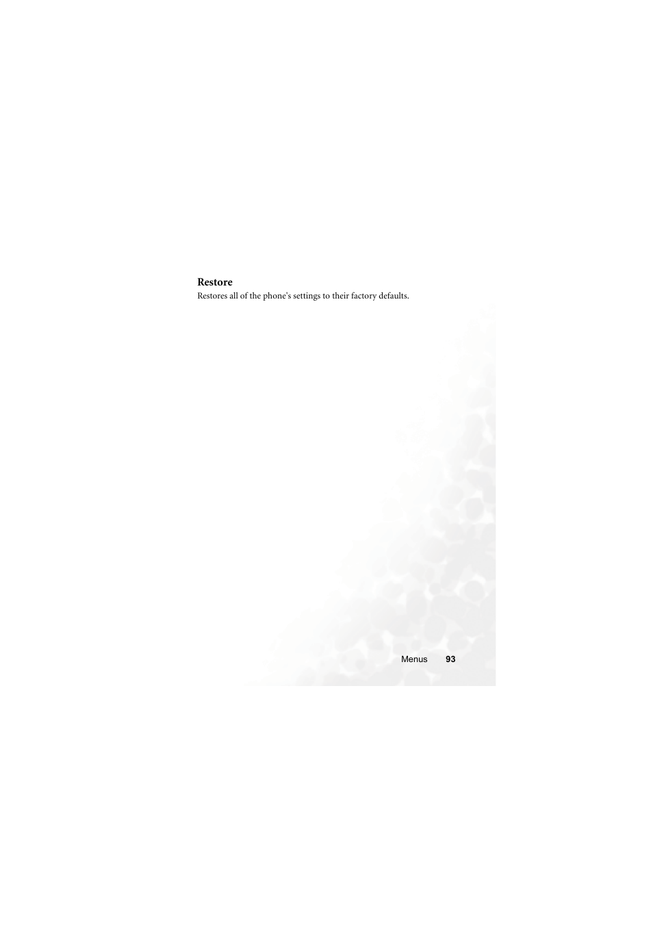 Restore | BenQ M315 User Manual | Page 105 / 110