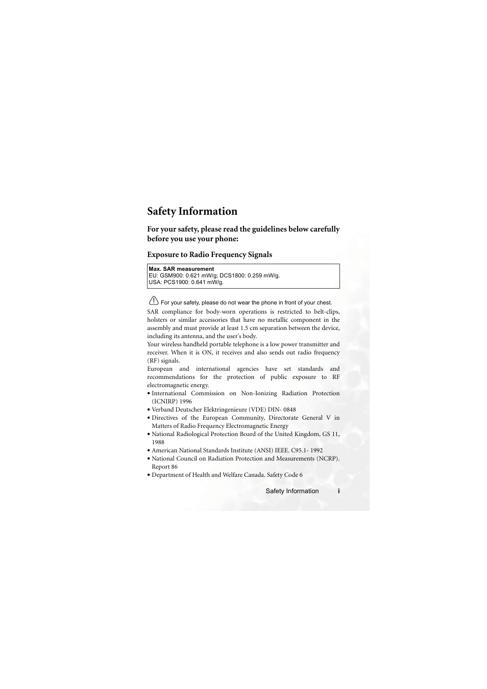 Safety information | BenQ M315 User Manual | Page 3 / 110