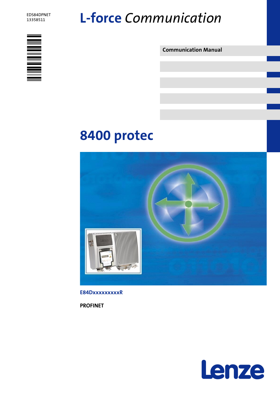 Lenze E84DxxxxxxxxxR User Manual | 84 pages