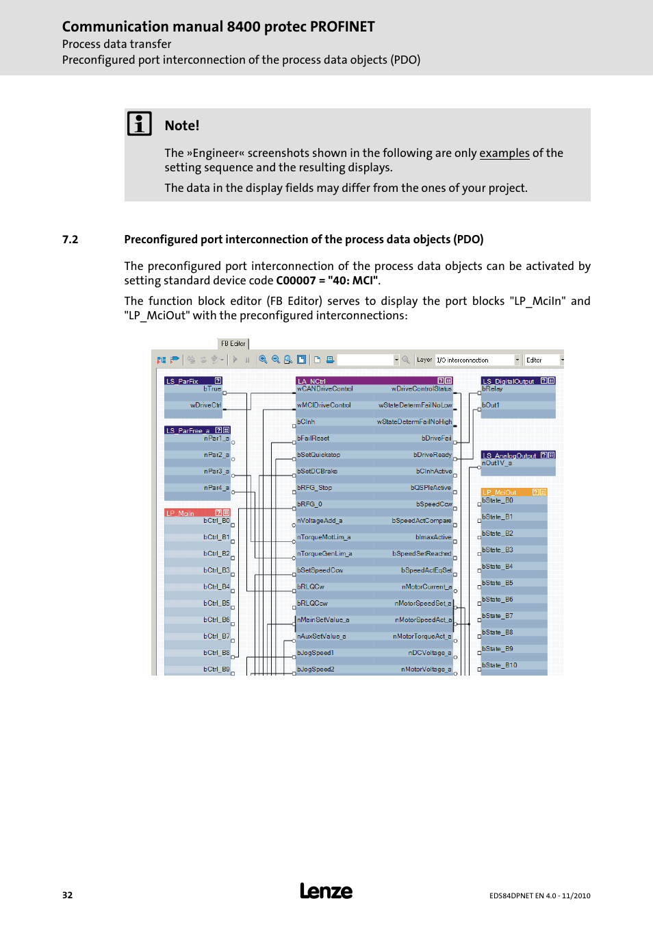 Lenze E84DxxxxxxxxxR User Manual | Page 32 / 84