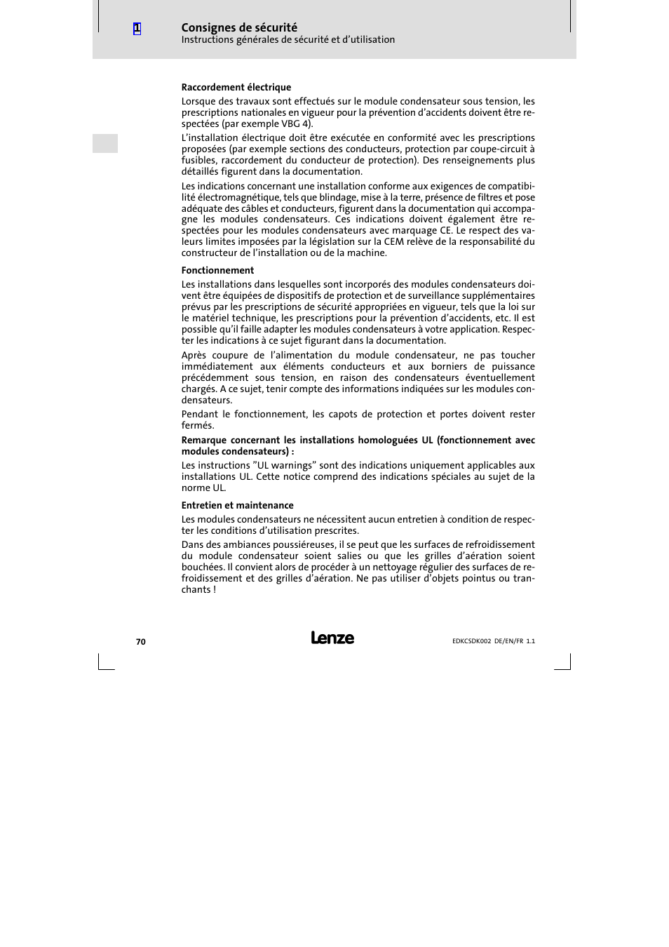 Lenze ECSDKxxx User Manual | Page 70 / 94