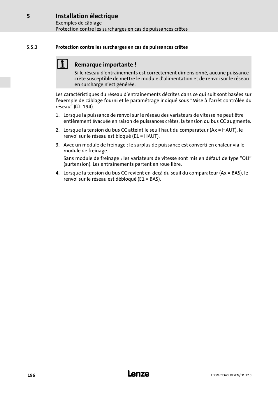 Lenze EMB934x User Manual | Page 196 / 206