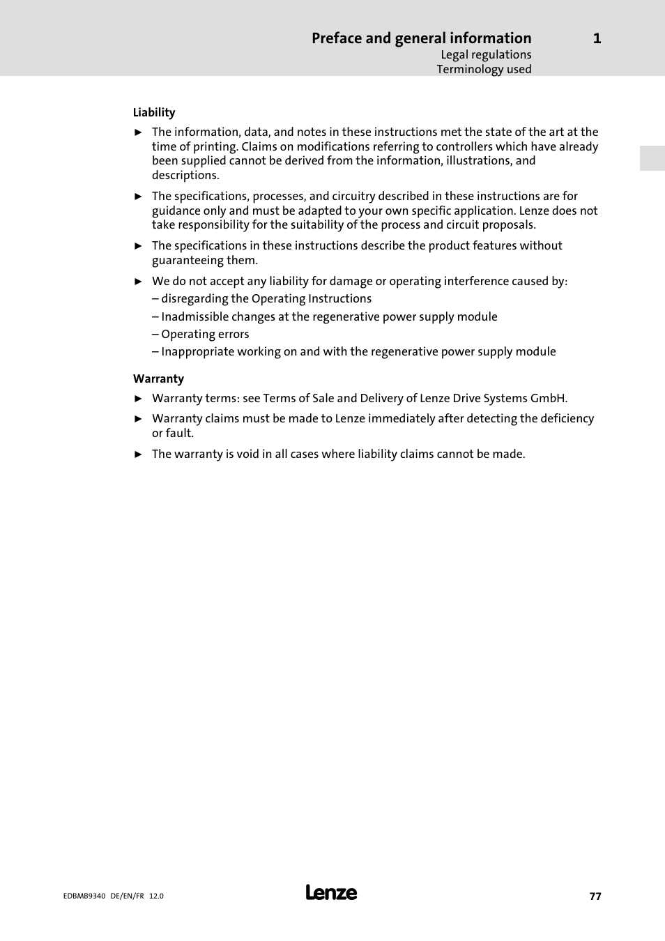 Preface and general information | Lenze EMB934x User Manual | Page 77 / 206