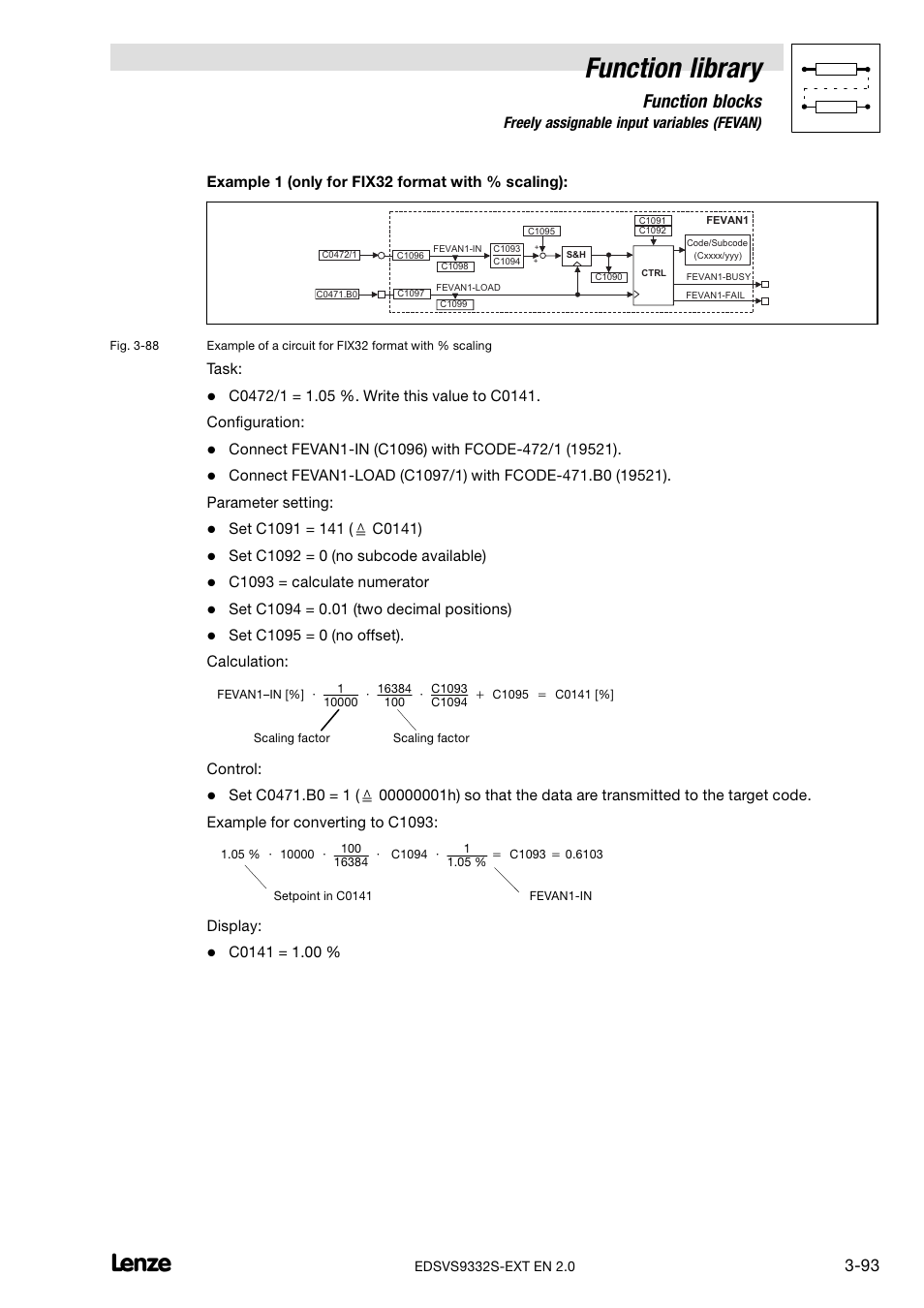 Function library, Function blocks | Lenze EVS9332xS User Manual | Page 145 / 264