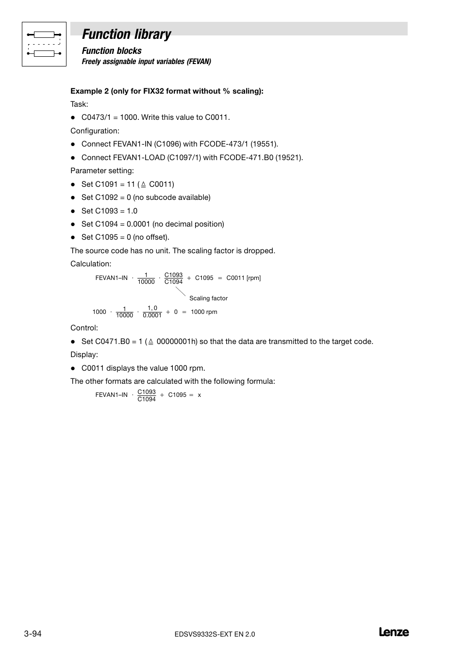 Function library, Function blocks | Lenze EVS9332xS User Manual | Page 146 / 264