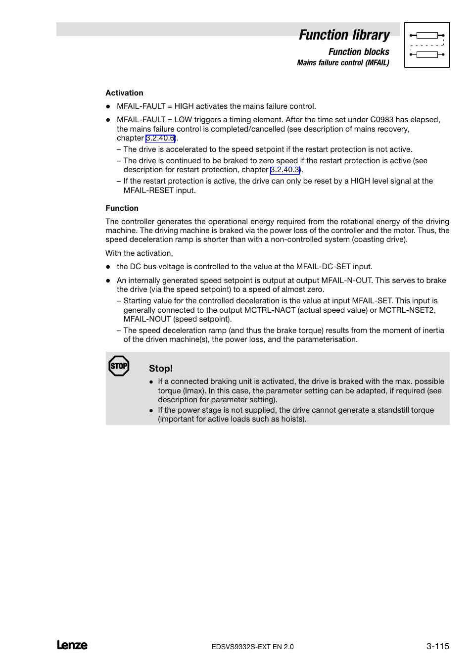 Function library | Lenze EVS9332xS User Manual | Page 167 / 264