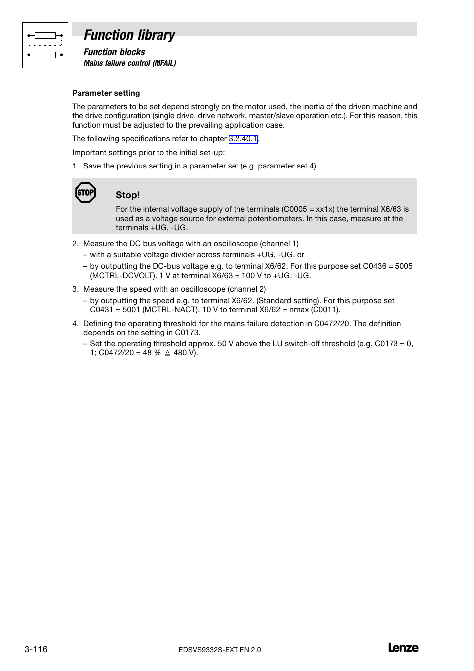 Function library | Lenze EVS9332xS User Manual | Page 168 / 264