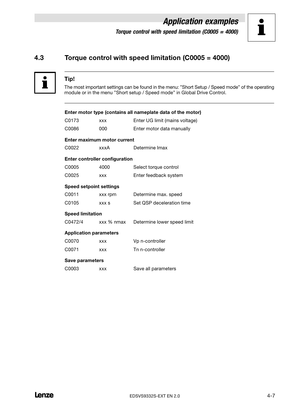 Application examples | Lenze EVS9332xS User Manual | Page 245 / 264