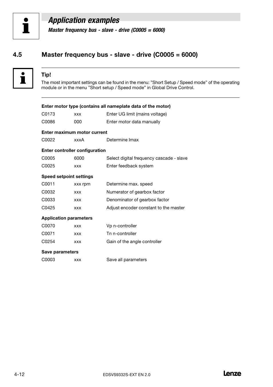 Application examples | Lenze EVS9332xS User Manual | Page 250 / 264