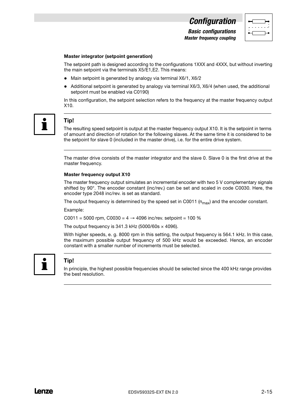 Configuration | Lenze EVS9332xS User Manual | Page 27 / 264