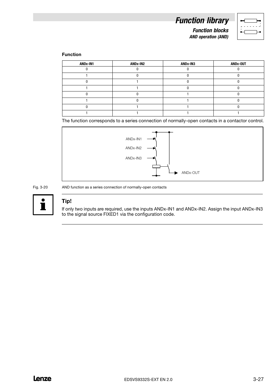 Function library, Function blocks | Lenze EVS9332xS User Manual | Page 79 / 264