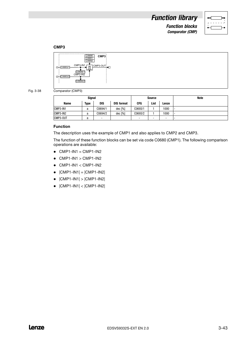 Function library, Function blocks | Lenze EVS9332xS User Manual | Page 95 / 264