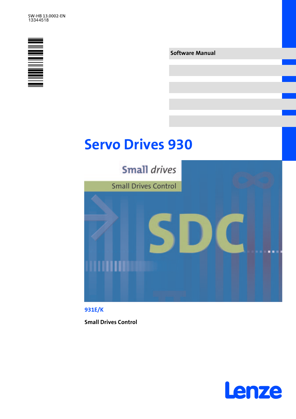 Lenze 931E/K Small Drives Control User Manual | 198 pages