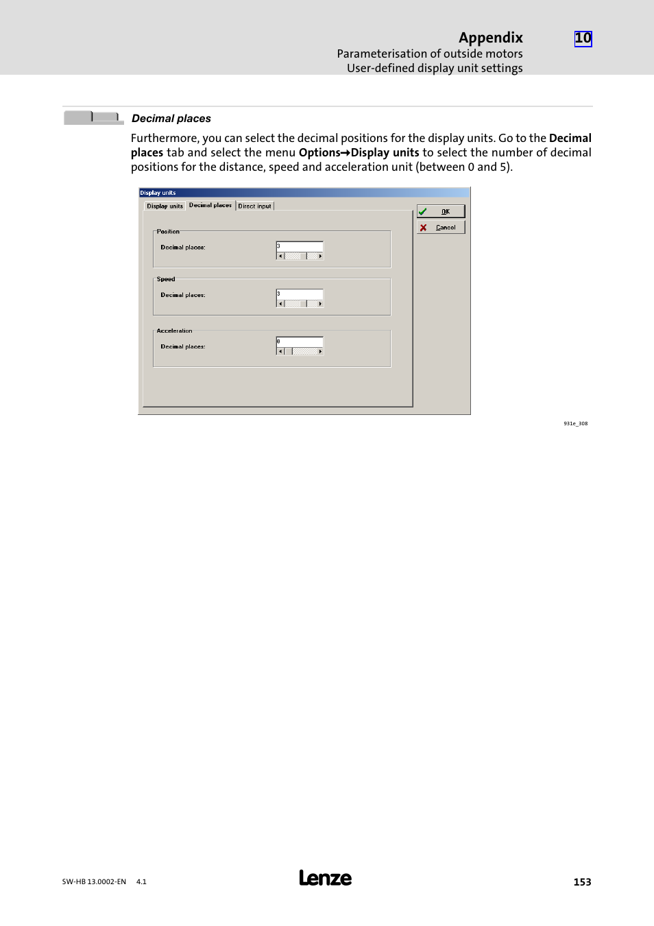 Lenze 931E/K Small Drives Control User Manual | Page 153 / 198