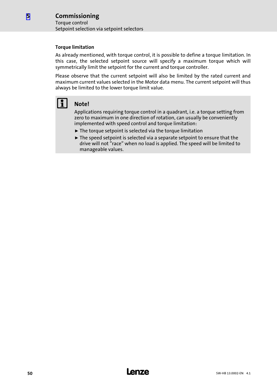 Lenze 931E/K Small Drives Control User Manual | Page 50 / 198