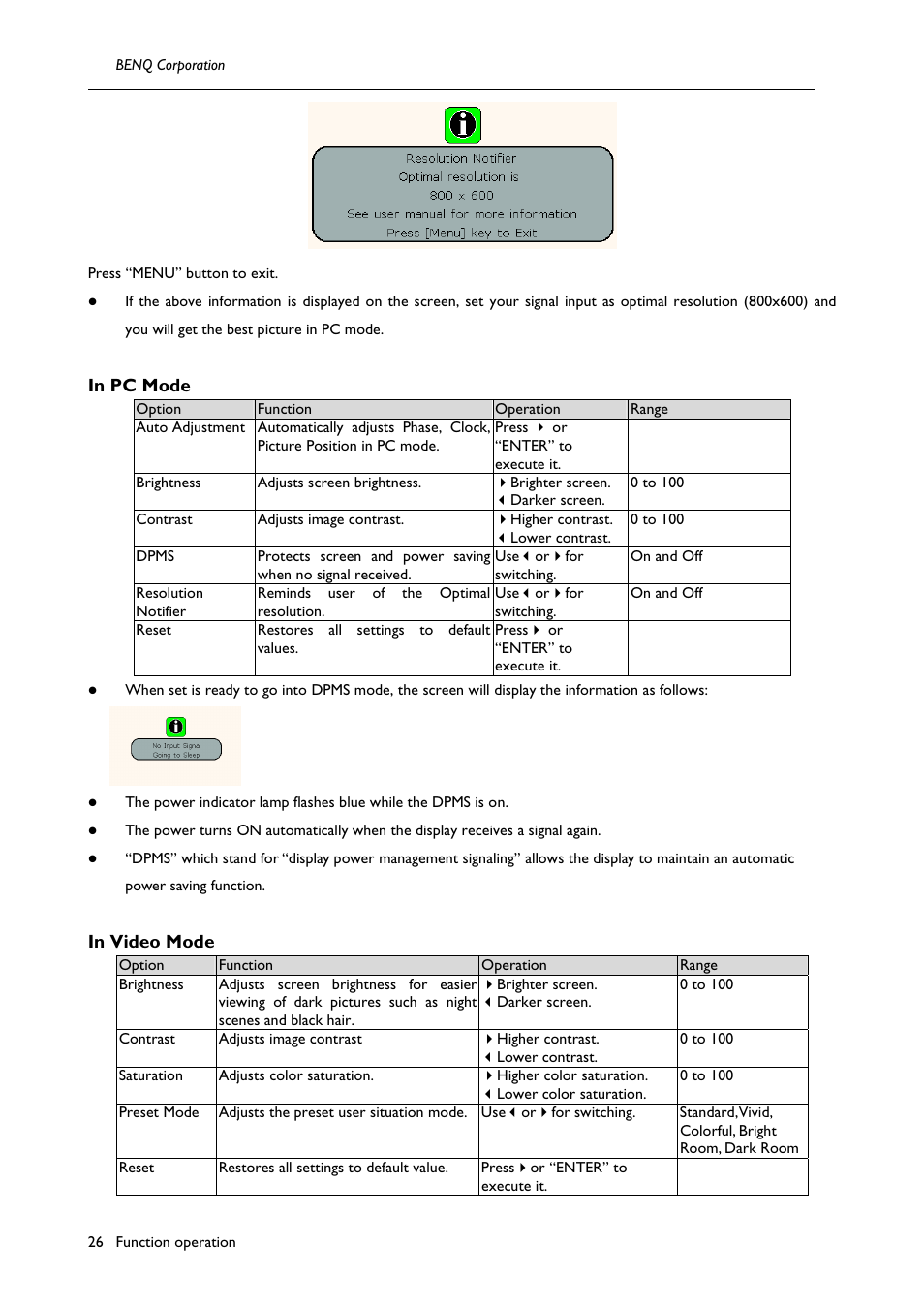 BenQ H200:A User Manual | Page 28 / 48