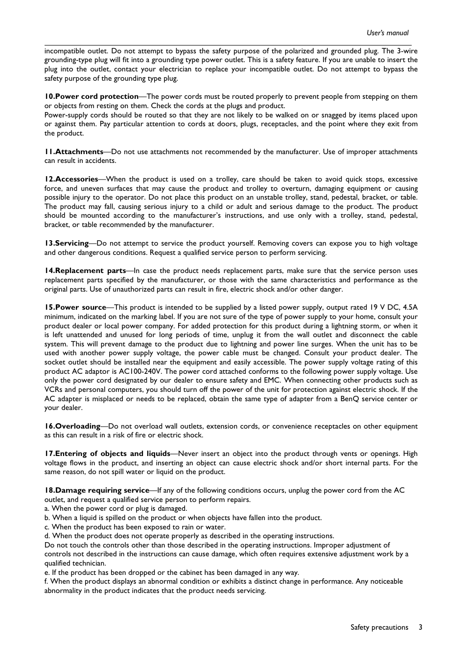 BenQ H200:A User Manual | Page 5 / 48
