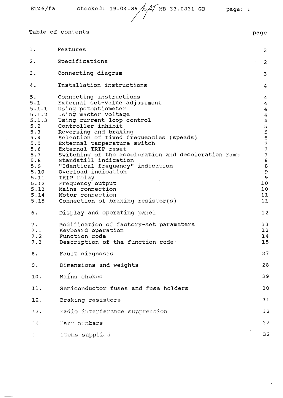 Lenze Range 7800 User Manual | Page 2 / 33