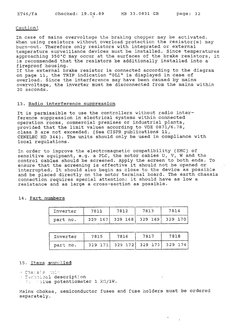 Page, Jiue potentiometer | Lenze Range 7800 User Manual | Page 33 / 33