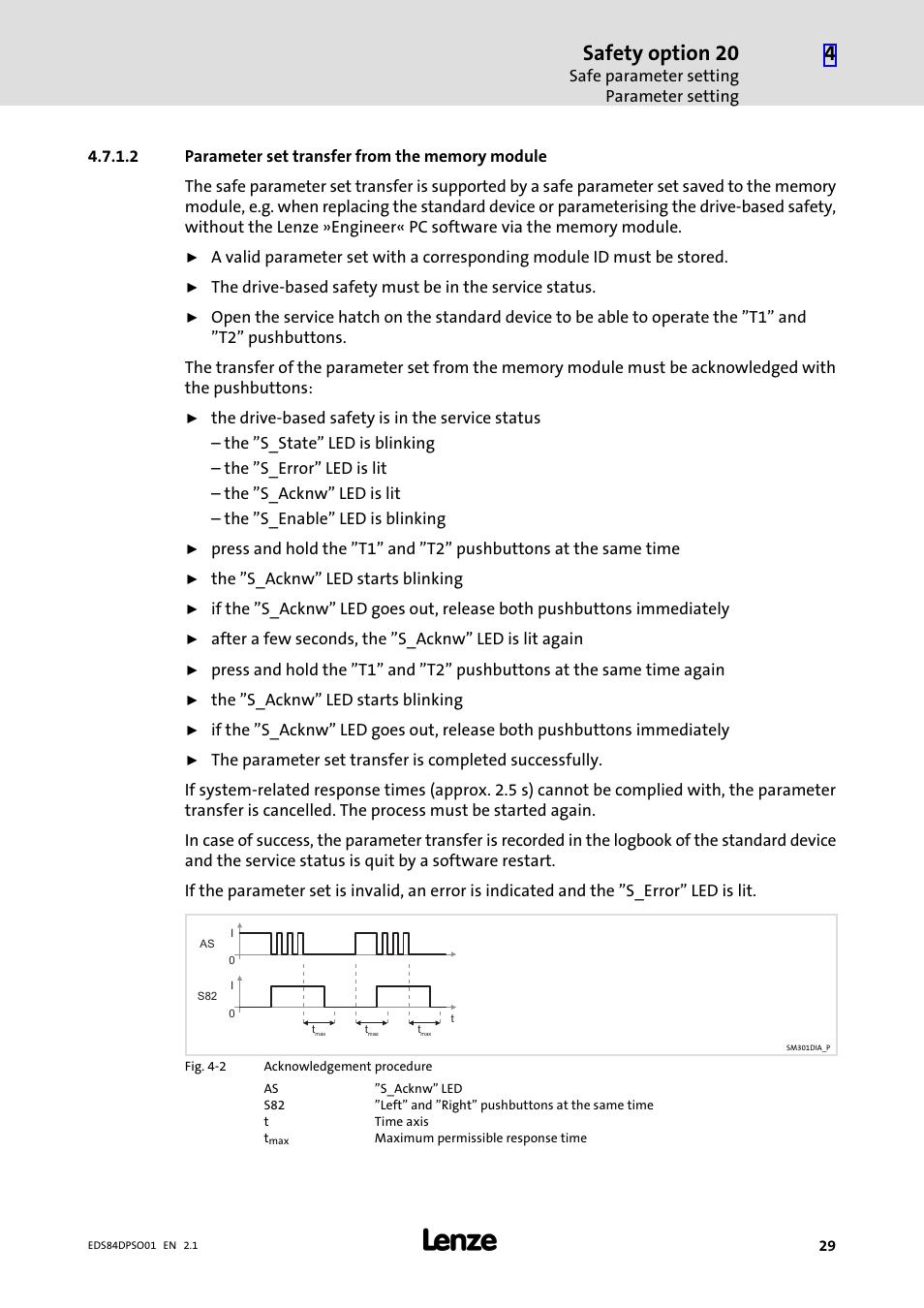 Safety option 20 | Lenze SO30 8400 protec User Manual | Page 29 / 66
