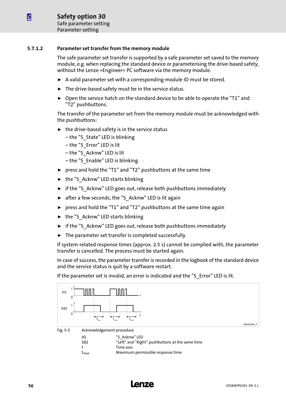 Safety option 30 | Lenze SO30 8400 protec User Manual | Page 56 / 66