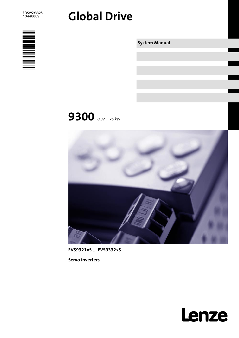 Lenze EVS9332xS User Manual | 376 pages